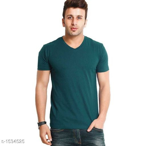 Stylish Trendy Men's Regular Fit Solid Tshirts Vol 1* - Liofy