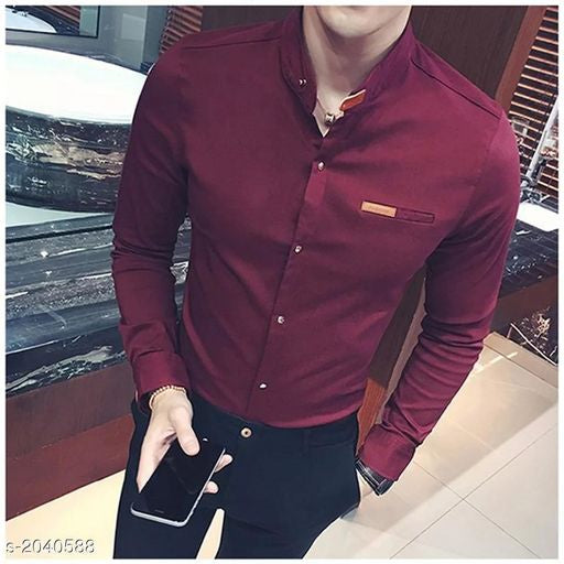 Elite Mens Designer Cotton Solid Shirts Vol 6 - Liofy